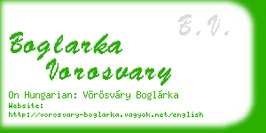 boglarka vorosvary business card